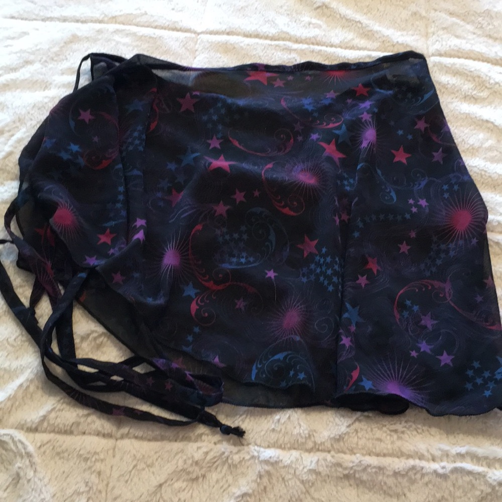 Capezio wrap sheer dance skirt size P/S